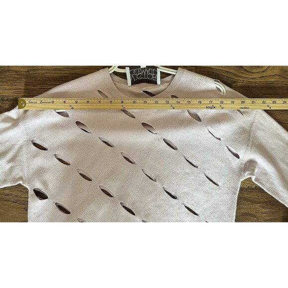 Victor Glemaud Cashmere Cotton Cutout Sweater Pink Size M - Picture 5 of 6